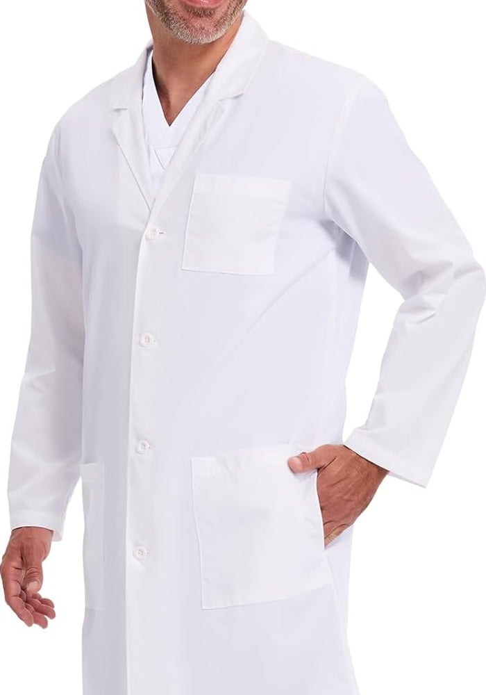 Dickies Everyday Unisex 40 Inch Lab Coat - White - 3X-Large - Image 3